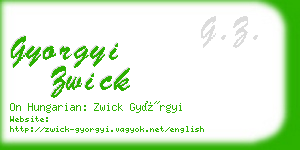 gyorgyi zwick business card